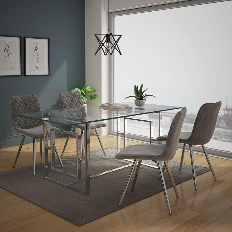 Worldwide Home Furnishings Eros/Marlo 5 pc Dinette 207-482CH/110GY IMAGE 1