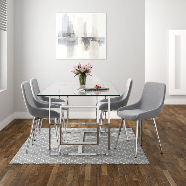 Worldwide Home Furnishings Eros/Cassidy 5 pc Dinette 207-482/330GY IMAGE 1