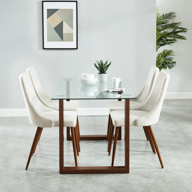 Worldwide Home Furnishings Franco/Cora 5 pc Dinette 207-454WA/182BG IMAGE 1