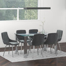 Worldwide Home Furnishings Frankfurt/Cassidy 7 pc Dinette 207-165/330GY IMAGE 1