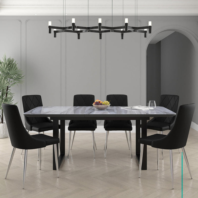 Worldwide Home Furnishings Gavin/Devo 7 pc Dinette 207-360/087BK IMAGE 1