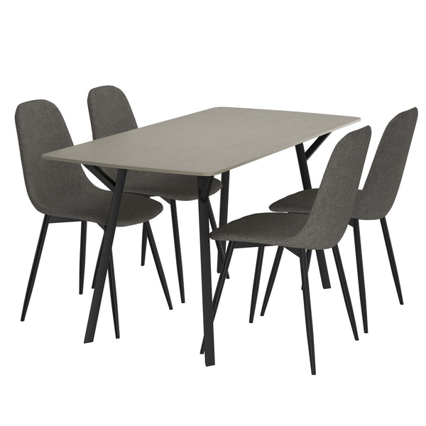 Worldwide Home Furnishings Megan 5 pc Dinette 207-552GY IMAGE 1