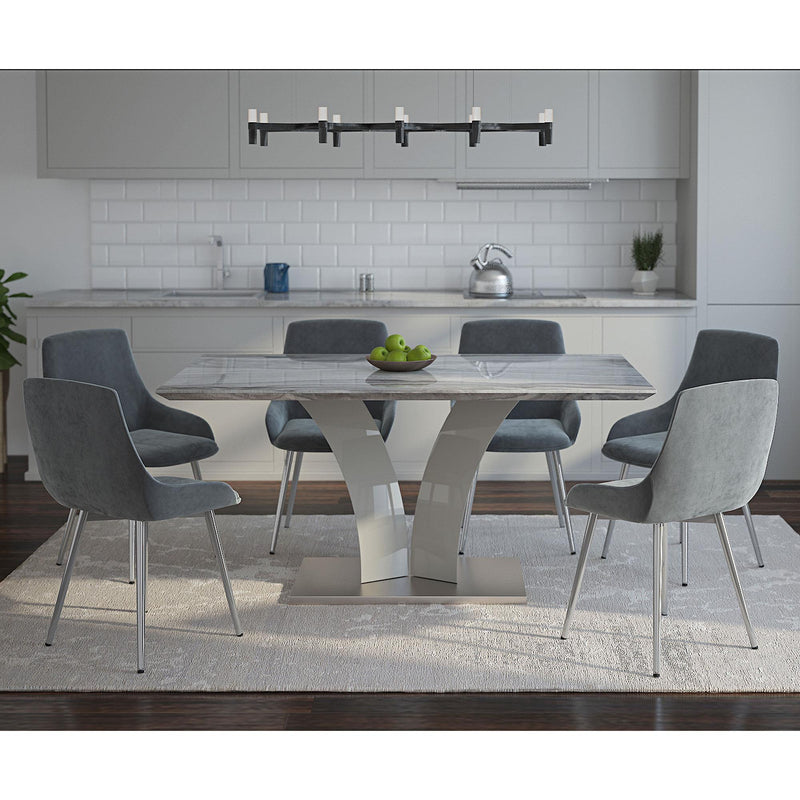 Worldwide Home Furnishings Napoli/Cassidy 7 pc Dinette 207-545GY/330GY IMAGE 1