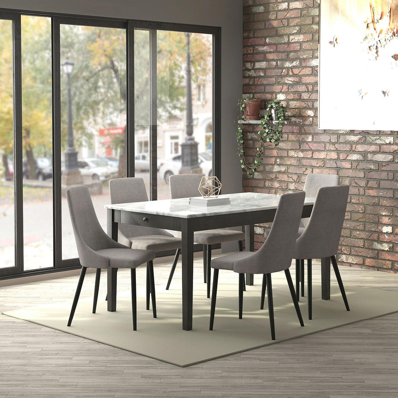 Worldwide Home Furnishings Pascal/Venice 7 pc Dinette 207-548GY/536GY IMAGE 1