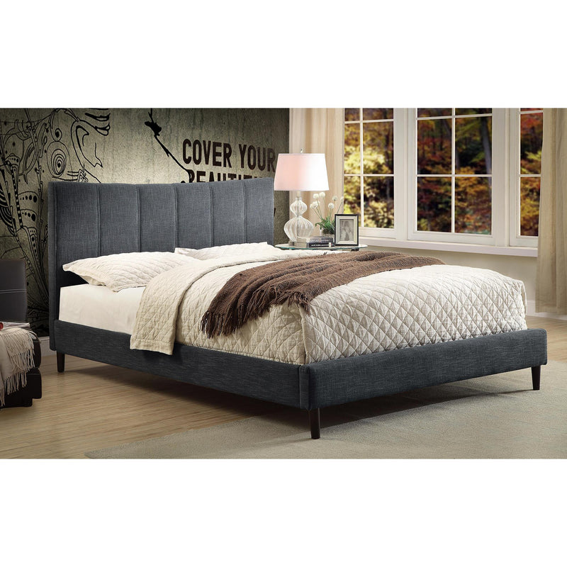 Worldwide Home Furnishings Rimo King Upholstered Bed 101-268K-GY IMAGE 2