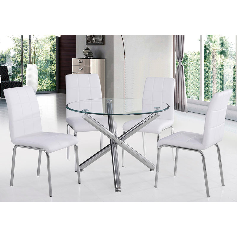 Worldwide Home Furnishings Solara II 5 pc Dinette 207-160-40WT IMAGE 1