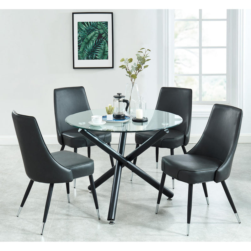 Worldwide Home Furnishings Suzette/Silvano 5 pc Dinette 207-476/429GY IMAGE 1