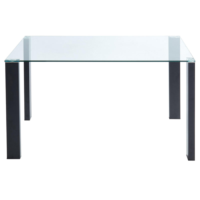 Worldwide Home Furnishings Vespa Dining Table with Glass Top 201-577BK IMAGE 2