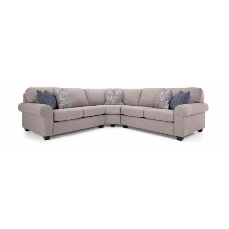 Decor-Rest Furniture Alessandra Connections Fabric 3 pc Sectional 2A2-07/2A2-04/2A2-06-FORCE-SAND IMAGE 1