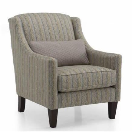 Decor-Rest Furniture Glenda Stationary Fabric Accent Chair Glenda 7606-C Chair - Friendly Tangerine/Reclaim Sand IMAGE 1