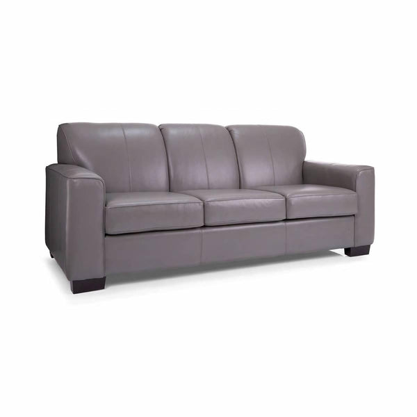 Decor-Rest Furniture Embark Stationary Leather Sofa Embark 3705 Sofa - City Grey IMAGE 1
