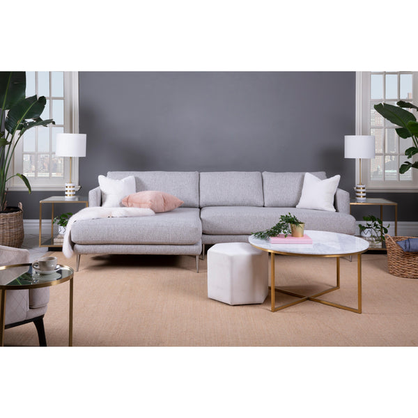 Decor-Rest Furniture Fargo Fabric 2 pc Sectional Fargo 2089 2 pc Sectional - Grey IMAGE 1