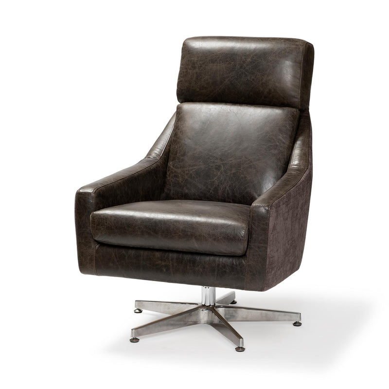 Mercana Abbott I Suspended Leather Accent Chair 68305 IMAGE 2
