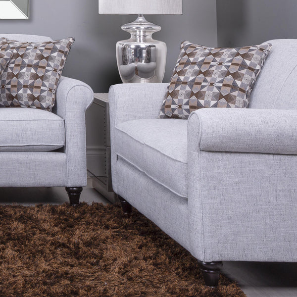 Decor-Rest Furniture Stationary Fabric Loveseat 2963-L Loveseat - Victoria Grey IMAGE 1