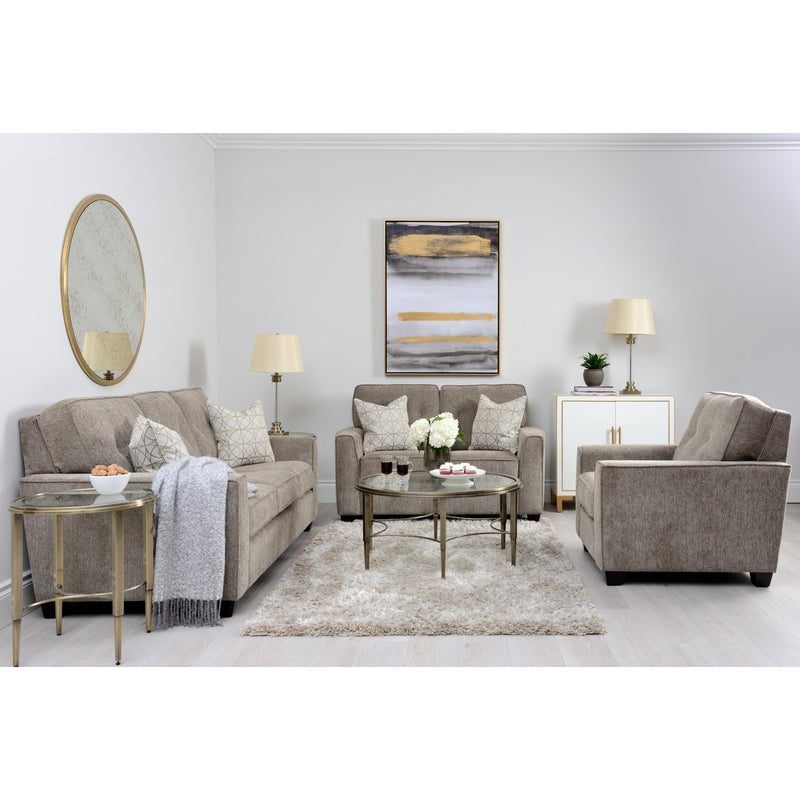 Decor-Rest Furniture Stationary Fabric Loveseat 2967-L Loveseat - Struttura Pewter IMAGE 2