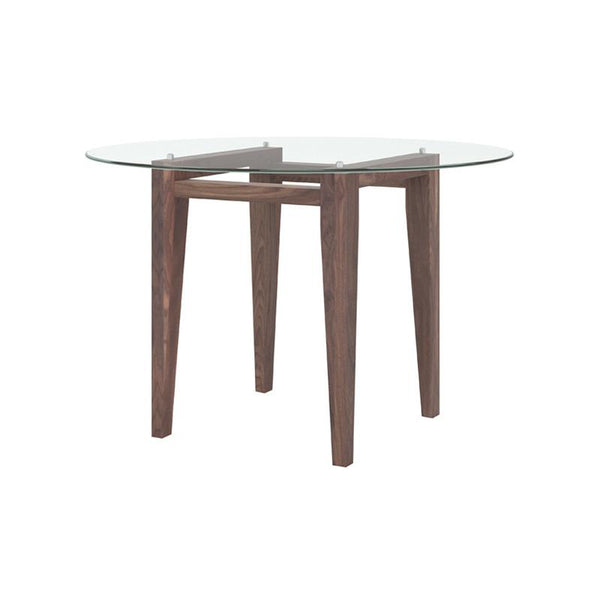Verbois Round Dining Table with Glass Top LUCY TDF 42 NC IMAGE 1
