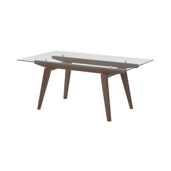 Verbois Thai Dining Table with Glass Top THAI F 3672 IMAGE 1