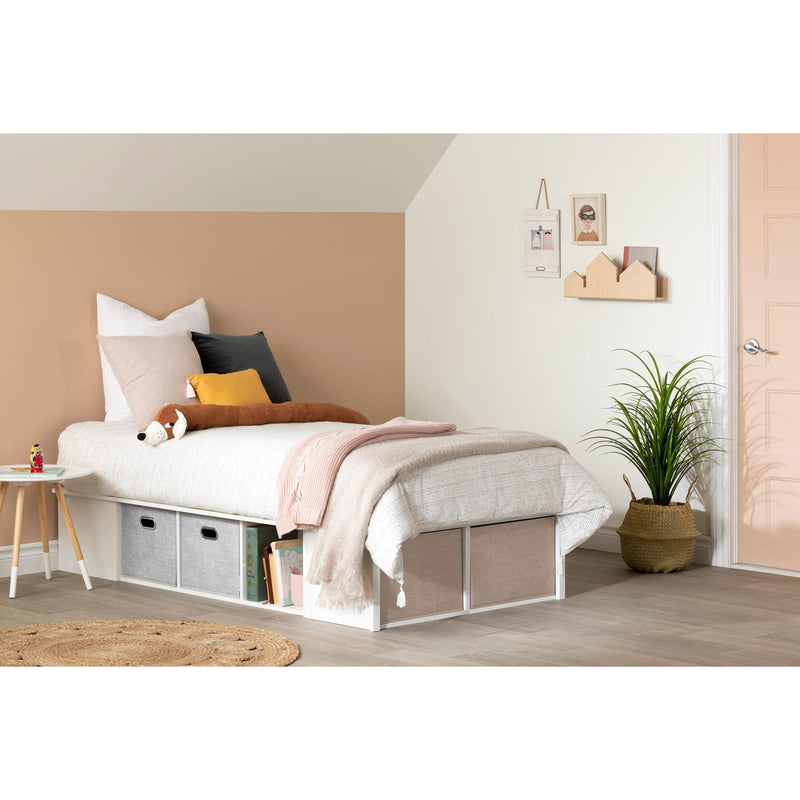 South Shore Furniture Flexible Twin Platform Bed with Storage 12347 IMAGE 3