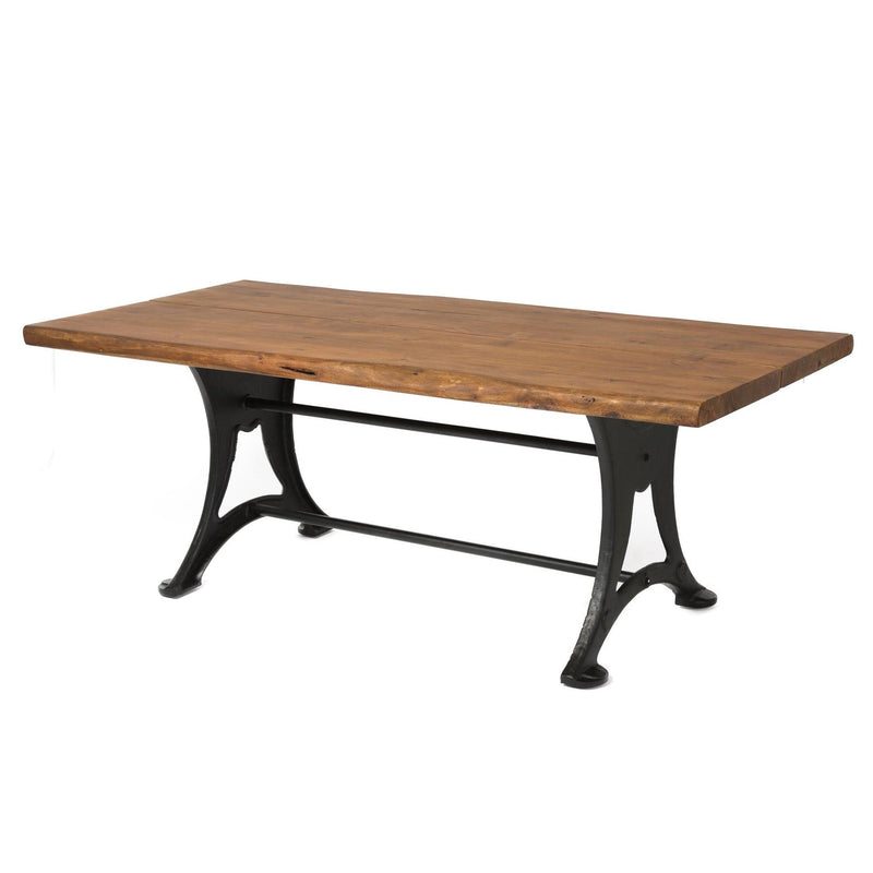 LH Imports Live Edge Dining Table with Trestle Base FYD02-MB IMAGE 1
