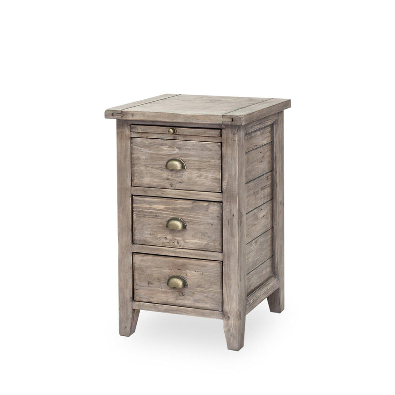 LH Imports Sundried 3-Drawer Nightstand ICB011-SD IMAGE 1