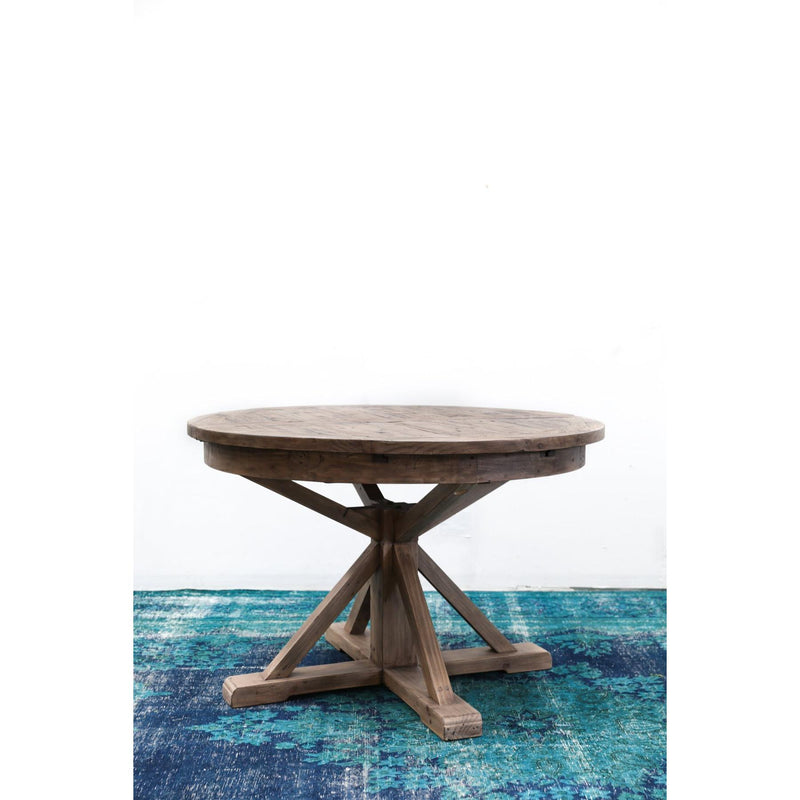 LH Imports Round Sundried Dining Table with Pedestal Base ICD017S-SD IMAGE 3