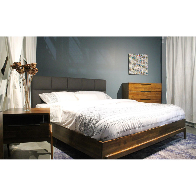LH Imports Remix Queen Upholstered Panel Bed REM001Q-GR IMAGE 2