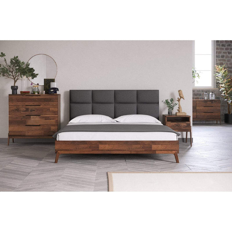 LH Imports Remix Queen Upholstered Panel Bed REM001Q-GR IMAGE 3