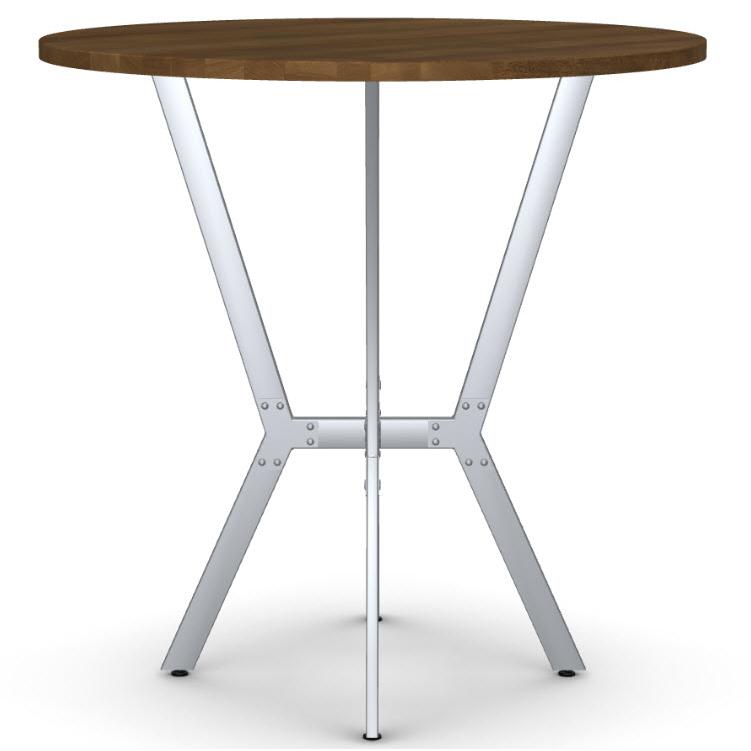 Amisco Round Norcross Pub Height Dining Table with Trestle Base 50563-42/24+90412/87 IMAGE 2