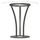 Amisco Round Dalia Counter Height Dining Table with Glass Top and Pedestal Base 50507-38/57+90375 IMAGE 3