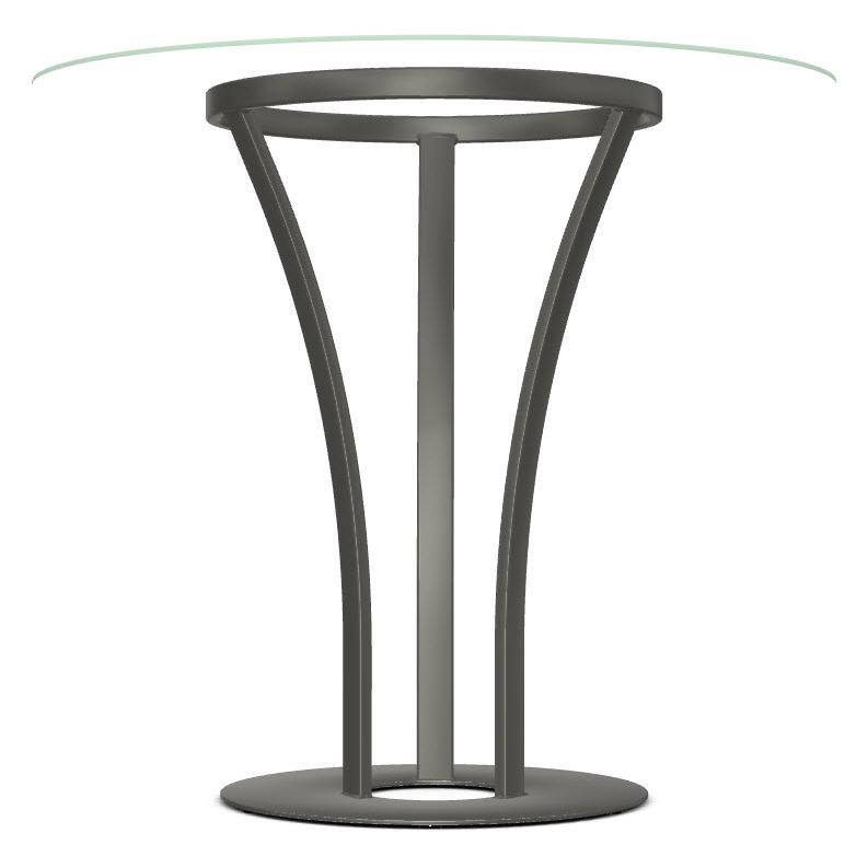 Amisco Round Dalia Counter Height Dining Table with Glass Top and Pedestal Base 50507-38/57+90375 IMAGE 3