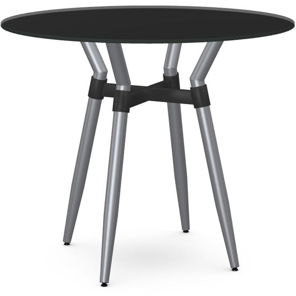 Amisco Round Link Counter Height Dining Table with Glass Top 50554-36/2425+90262 IMAGE 1
