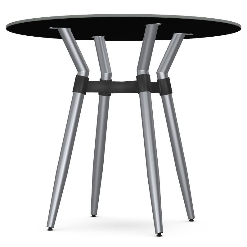 Amisco Round Link Counter Height Dining Table with Glass Top 50554-36/2425+90262 IMAGE 3