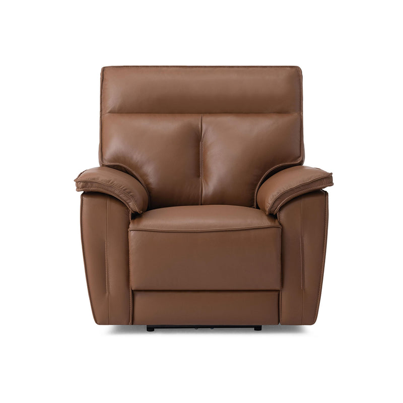 Palliser Oakley Power Leather Recliner with Wall Recline 41187-31-VALENCIA-BISCOTTI IMAGE 1