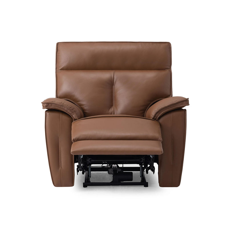 Palliser Oakley Power Leather Recliner with Wall Recline 41187-31-VALENCIA-BISCOTTI IMAGE 2