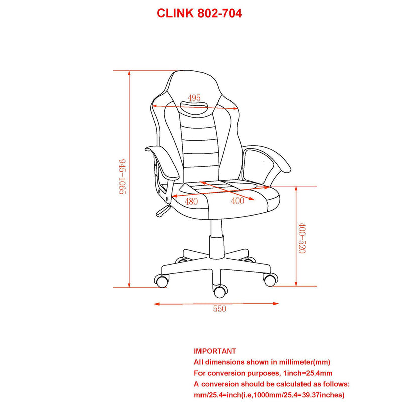 Worldwide Home Furnishings Office Chairs Office Chairs 802-704BLU/BK IMAGE 7