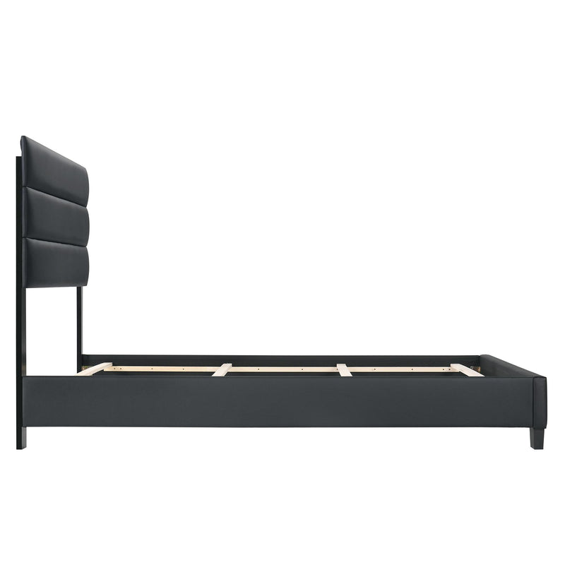 Worldwide Home Furnishings Gary Full Upholstered Panel Bed 101-857D-BK IMAGE 3