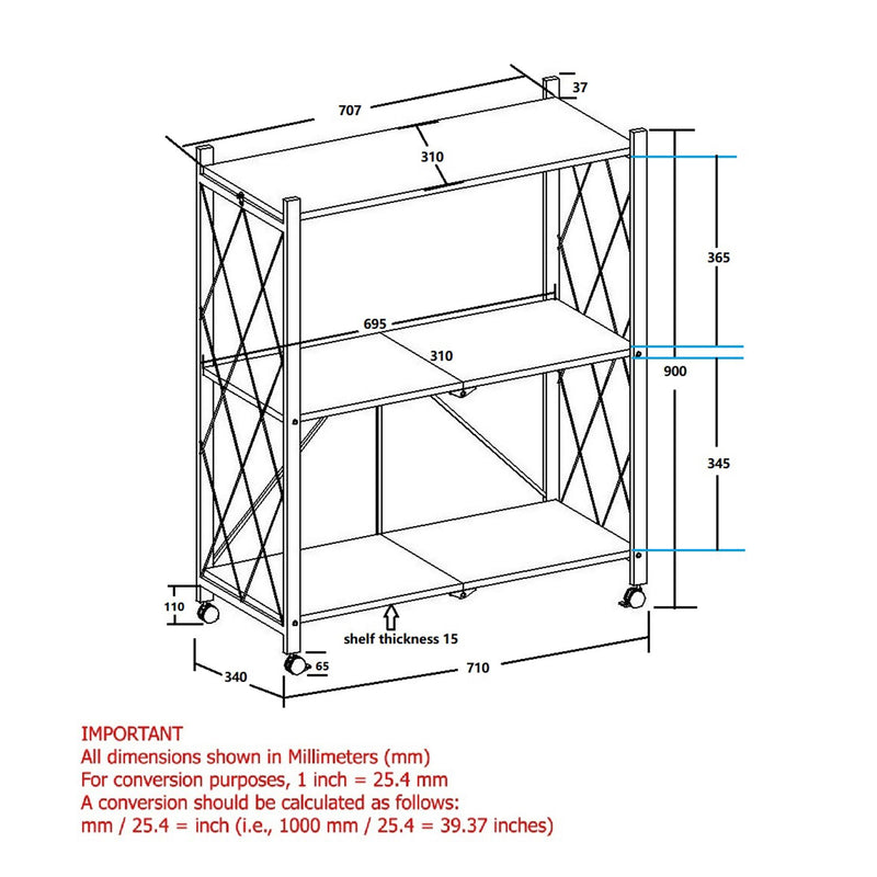 Worldwide Home Furnishings Bookcases 3-Shelf 505-564BK-3T IMAGE 7