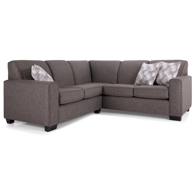 Decor-Rest Furniture Fabric 2 pc Sectional 2805GP-07/2805GP-30 IMAGE 1