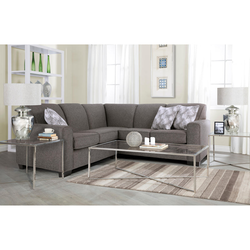Decor-Rest Furniture Fabric 2 pc Sectional 2805GP-07/2805GP-30 IMAGE 2