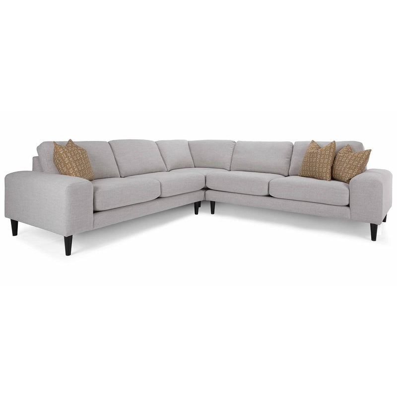 Decor-Rest Furniture Abby Fabric 3 pc Sectional Abby 2095 3 pc Sectional IMAGE 2