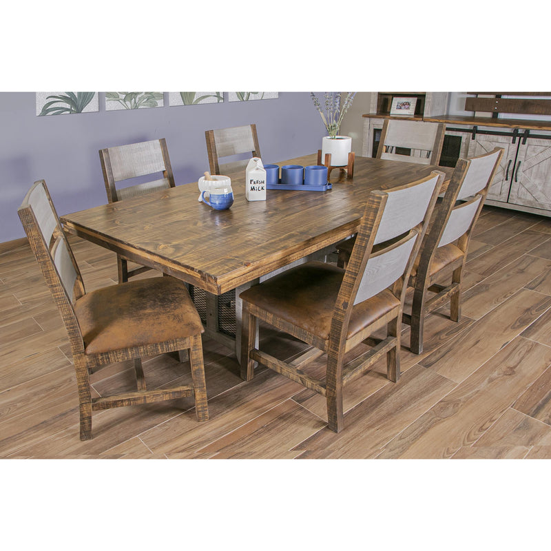 International Furniture Direct Pueblo Gray Dining Table IFD3401TBLBA/IFD3401TBLTP IMAGE 5