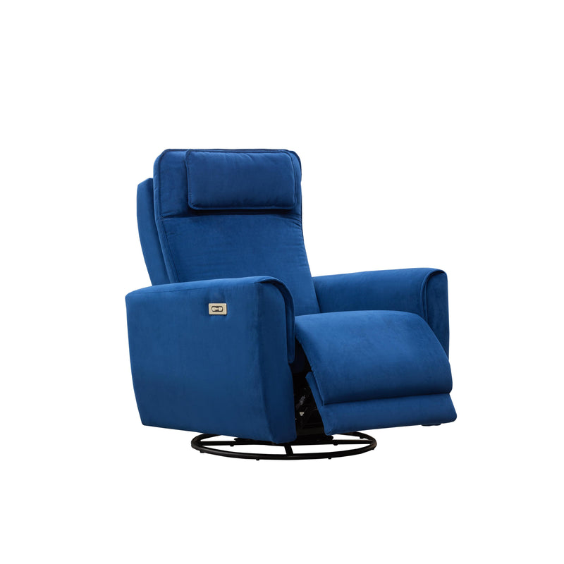 Elran Power Glider Rocker Fabric Recliner L0202-MEC-GL-POWP-H Glider Rocker Power Pack Recliner w/Pwr Headrest IMAGE 1