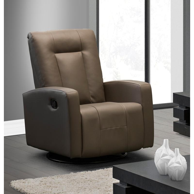 Elran Power Glider Rocker Leather Look Recliner Liam L0252-MEC-GL-POWP Power Pack Glider Rocker Recliner IMAGE 1