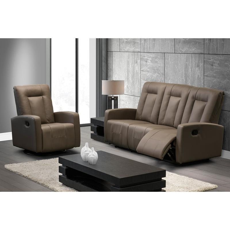 Elran Power Glider Rocker Leather Look Recliner Liam L0252-MEC-GL-POWP Power Pack Glider Rocker Recliner IMAGE 2