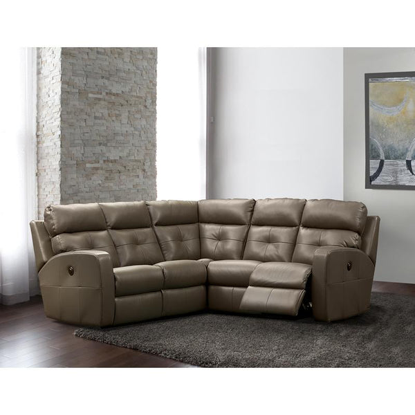 Elran Chloe Power Reclining Leather Sectional Chloe 4047 Power Sectional IMAGE 1
