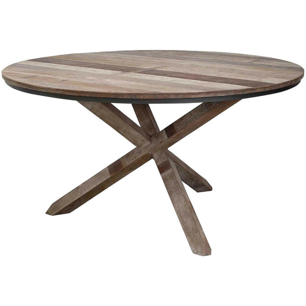 LH Imports Round Tuareg Dining Table with Pedestal Base DBA116 IMAGE 1