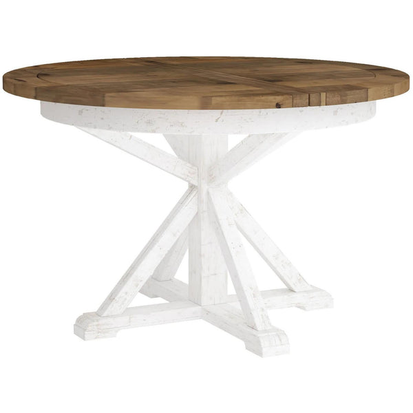 LH Imports Round Provence Dining Table with Pedestal Base PVN013S IMAGE 1
