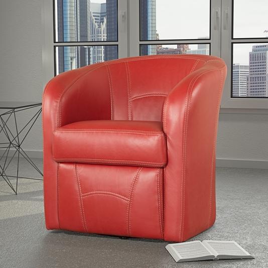 Fornirama Stationary Leather Accent Chair 32 Accent Arm Chair IMAGE 1