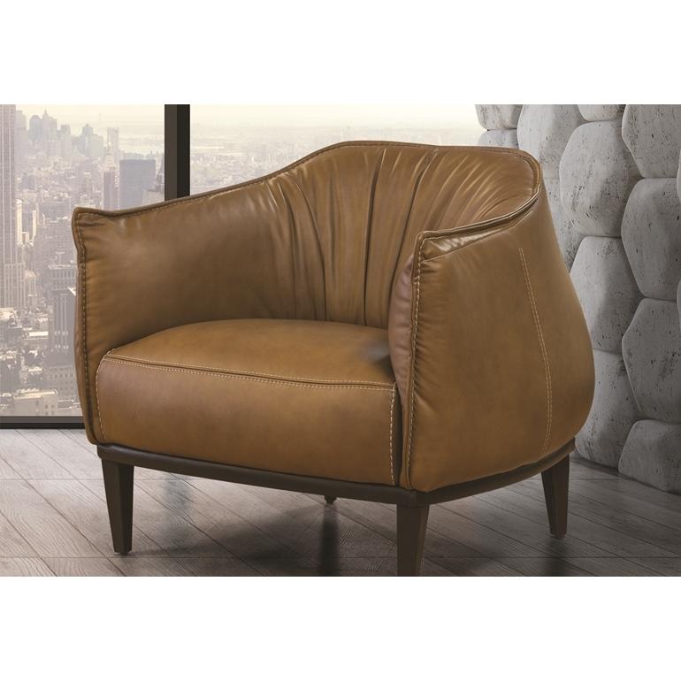 Fornirama Stationary Leather Accent Chair 567 Accent Arm Chair IMAGE 1