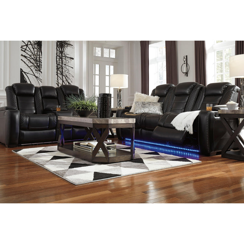 Signature Design by Ashley Party Time Power Reclining Leather Look Sofa 3700315C IMAGE 16